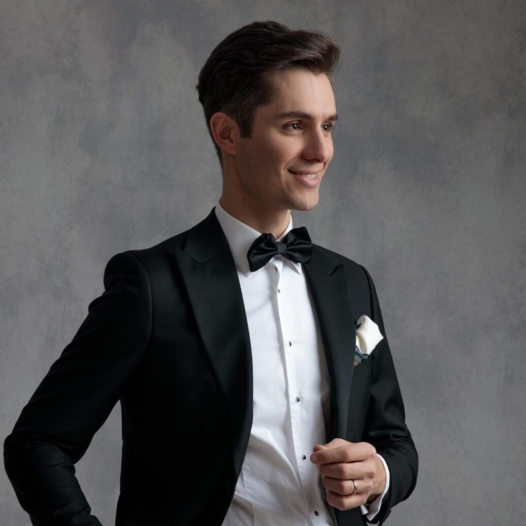 man wearing a tux